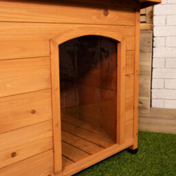 Samuel Alexander 72Cm X 1.04M Medium Outdoor Garden Cosy Wooden Dog House Kennel With Window - thumbnail 3