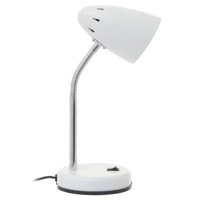 Orsina Matte White Desk Lamp, Adjustable Living Room Desk Lamp,  Minimalistic Desk Lamp For Reading & Writing - image 1