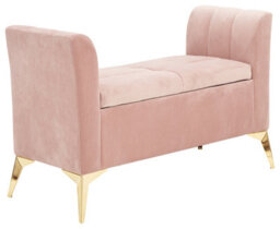 Gfw Pettine Velvet Storage Ottoman Bench Blush Pink - thumbnail 8
