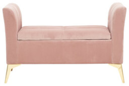 Gfw Pettine Velvet Storage Ottoman Bench Blush Pink - thumbnail 7