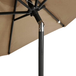 Walplus Garden Parasol With Steel Pole Taupe 225X225X212 Cm - thumbnail 7