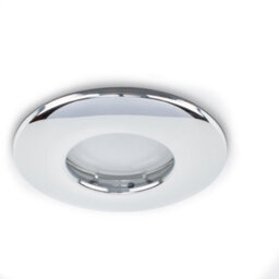 Valuelights Fire Rated Bathroom/shower Ip65 Rated Chrome Domed Ceiling Downlight - Includes 5W Led Bulb 3000K Warm White - thumbnail 1