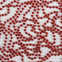 Shatchi Metallic 24Ft Red Hanging Bead Garland Christmas Tree Xmas Home Room Decor Party Tinsel String Chain - thumbnail 3