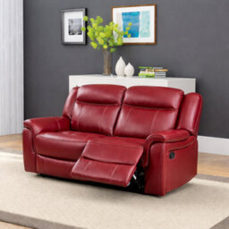 SC FURNITURE LIMITED Burgundy Red Leather Gel Reclining 3 Seater + 2 Seater Recliner Sofas - Clifton - thumbnail 3