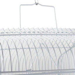 Xample 37 Large Metal Bird Cage Carrier For Parrots, Budgies, Cockatiels Durable Iron Frame, Open Top Play Area, 3 Perches, 4 Feeders - thumbnail 6