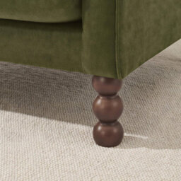 Furniturebox Uk Monroe Green Chenille Fabric 3 Seater Sofa - thumbnail 6