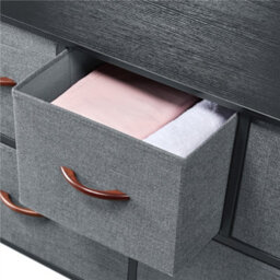 Yaheetech Fabric Chest Of Drawers With 5 Drawers Dark Grey - thumbnail 6