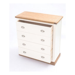 Cabinet Bits Tropea 4 Drawer Chest Of Drawers Chrome Cup Handle - thumbnail 4
