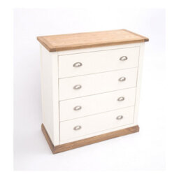 Cabinet Bits Tropea 4 Drawer Chest Of Drawers Chrome Cup Handle - thumbnail 3