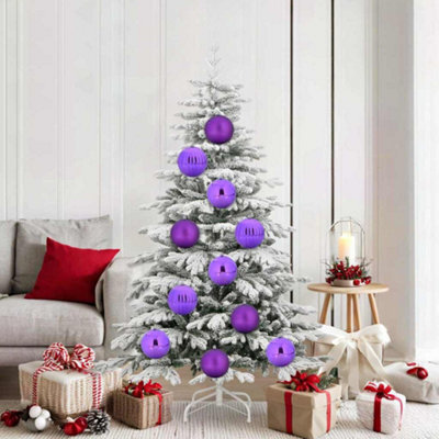 Vidaxl Christmas Bauble Set Xl 9 Pcs Lilac Plastic - image 1