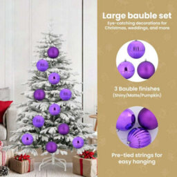 Vidaxl Christmas Bauble Set Xl 9 Pcs Lilac Plastic - thumbnail 7