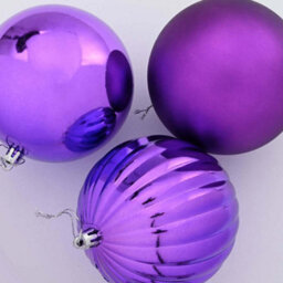 Vidaxl Christmas Bauble Set Xl 9 Pcs Lilac Plastic - thumbnail 4