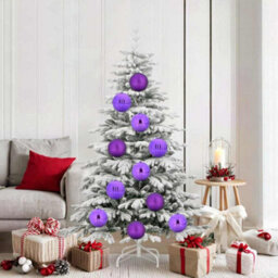 Vidaxl Christmas Bauble Set Xl 9 Pcs Lilac Plastic