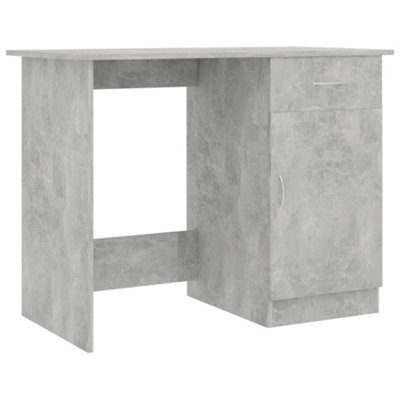 Berkfield Modern Desk Concrete Grey 100X50X76 Cm Engineered Wood - image 1