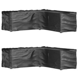 Walplus L-Shaped Outdoor Garden Furniture Covers 2 Pcs 16 Eyelets 285X285X90 Cm - thumbnail 1