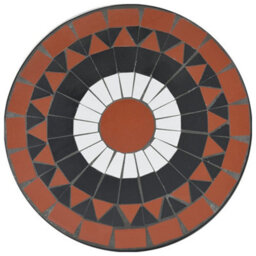 Walplus Mosaic Bistro Table Terracotta And White50X70 Cm Ceramic - thumbnail 6