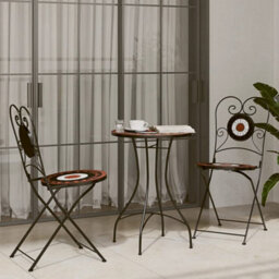 Walplus Mosaic Bistro Table Terracotta And White50X70 Cm Ceramic - thumbnail 3