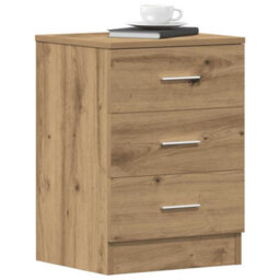 Berkfield Bedside Cabinet Artisan Oak 38X35X55 Cm Engineered Wood - thumbnail 1