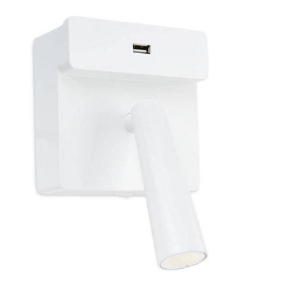 Luminosa Lighting Luminosa Gamma Led Wall Reading Usb Light White 175Lm 2700K - image 1