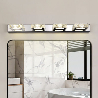 Darphe Bathroom 4 Light Crystal Wall Lamp, Bedroom Makeup Mirror Wall Lamp ,12W ,white Light - image 1