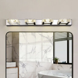 Darphe Bathroom 4 Light Crystal Wall Lamp, Bedroom Makeup Mirror Wall Lamp ,12W ,white Light - thumbnail 1
