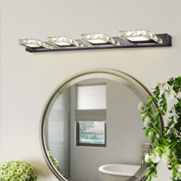 Darphe Bathroom 4 Light Crystal Wall Lamp, Bedroom Makeup Mirror Wall Lamp ,12W ,white Light - thumbnail 2