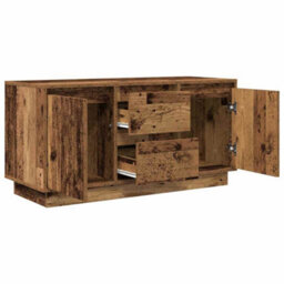 Walplus Tv Cabinet With Led Lights Old Wood 100X41X50 Cm - thumbnail 6