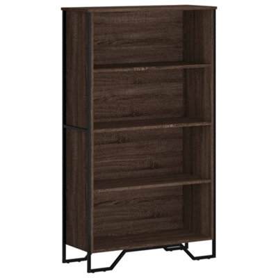 Berkfield Modern Bookcase Brown Oak 80X31X137.5 Cm Engineered Wood