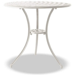 Centurion Supports Oshowa Luxurious Garden And Patio Table And 4 Large Chairs With Armrests Cast Aluminium Bistro Set - White - thumbnail 4