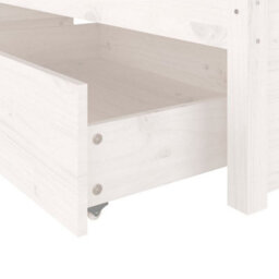 3103514 Vidaxl Bed Frame Without Mattress With Drawers White 140X200 Cm (814950+815000) - thumbnail 8