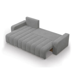 Abrielle Grey Reversible Corner Sofa Bed Pull Out Guest Bed With Built In Storage Compartment - thumbnail 4