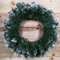Samuel Alexander 55Cm Premier Christmas Snow Tipped Green Pine Pvc Door Wreath - thumbnail 6
