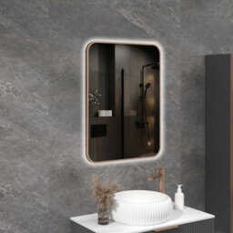 Royal Bathrooms Luton 600 X 800mm Brushed Bronze Backlit Framed Led Illuminated Bathroom Mirror With Touch Sensor & Anti-Fog - thumbnail 4