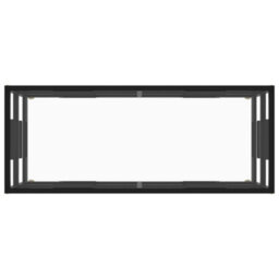 Berkfield Tv Cabinet Black With Tempered Glass 100X40X40 Cm - thumbnail 4