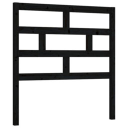 Berkfield Bed Headboard Black 81X4X100 Cm Solid Wood Pine - thumbnail 2