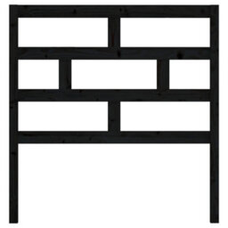 Berkfield Bed Headboard Black 81X4X100 Cm Solid Wood Pine - thumbnail 4