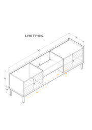 Kidsaw Tv Cabinet 1.6M With 2 Storage Cupboards - thumbnail 3