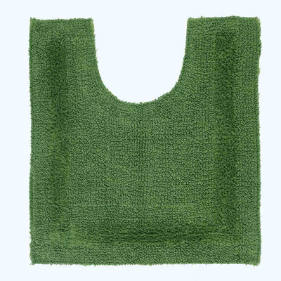 Homescapes Luxury Reversible Cotton Pedestal Mat - Fern Green - image 1