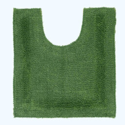 Homescapes Luxury Reversible Cotton Pedestal Mat - Fern Green - thumbnail 1