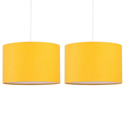 First Choice Lighting Set Of 2 Ochre 25Cm Ceiling Light Shades - image 1