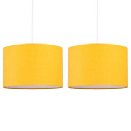 First Choice Lighting Set Of 2 Ochre 25Cm Ceiling Light Shades - thumbnail 1