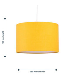 First Choice Lighting Set Of 2 Ochre 25Cm Ceiling Light Shades - thumbnail 5