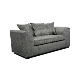Furnishings For Less UK Monaco Chenille Fabric 3 Piece Sofa Set - 3 2 1  Light Grey - thumbnail 2