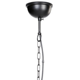 Wyld And Coco Mango Wood Pendant Lamp, Dark Brown Open Cage Shade, Handmade - W45 X D45 X H165 Cm - thumbnail 5