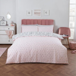 Ohs Dalmatian Print Duvet Cover Pillowcase Bedding, Blush/grey - Single - thumbnail 4