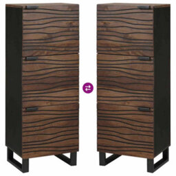 Berkfield Highboard Walnut Wood Brown Medium - thumbnail 9