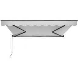 Tectake Retractable Awning Ornella - Wall Bracket Incl, Easy Adjustment, And Uv Blocking 300 X 250 Cm - Light Grey - thumbnail 8