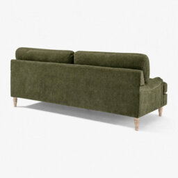 Furniturebox Uk Bernie Green Chenille Fabric 3 Seater Sofa - thumbnail 9