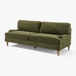 Furniturebox Uk Bernie Green Chenille Fabric 3 Seater Sofa - thumbnail 8