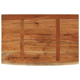 Berkfield Wall Shelf 50X30X2.5 Cm Rectangular Solid Wood Acacia Live Edge - thumbnail 5